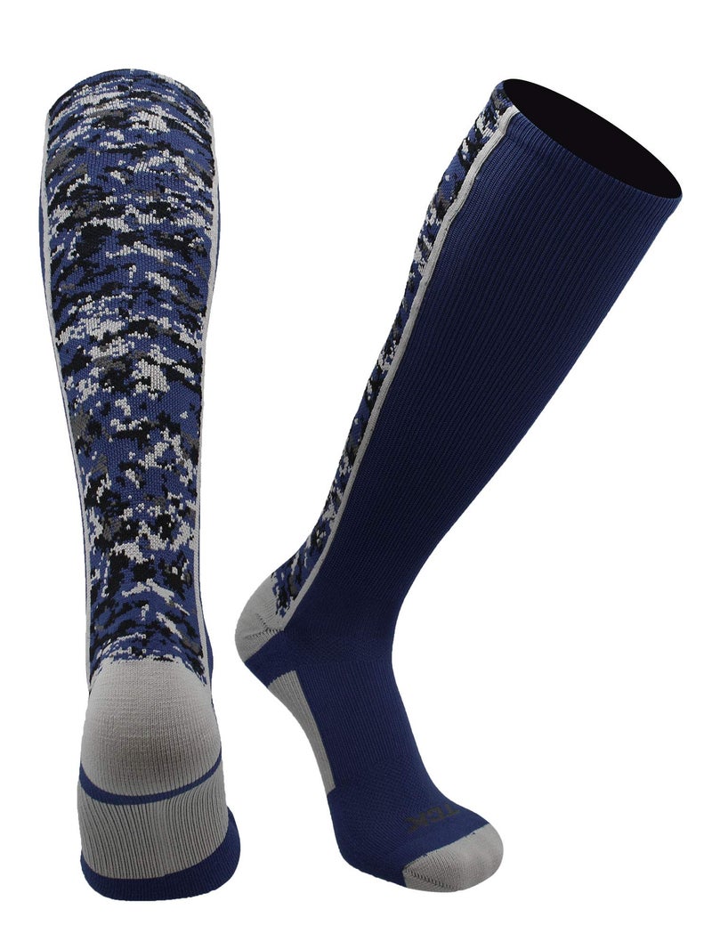 TCK Digital Camo OTC Socks (Navy, Medium) - Image 1